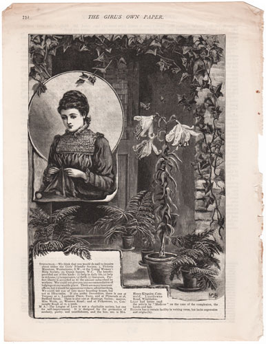 original engravings from The Girl's Own Paper (1888-1890)